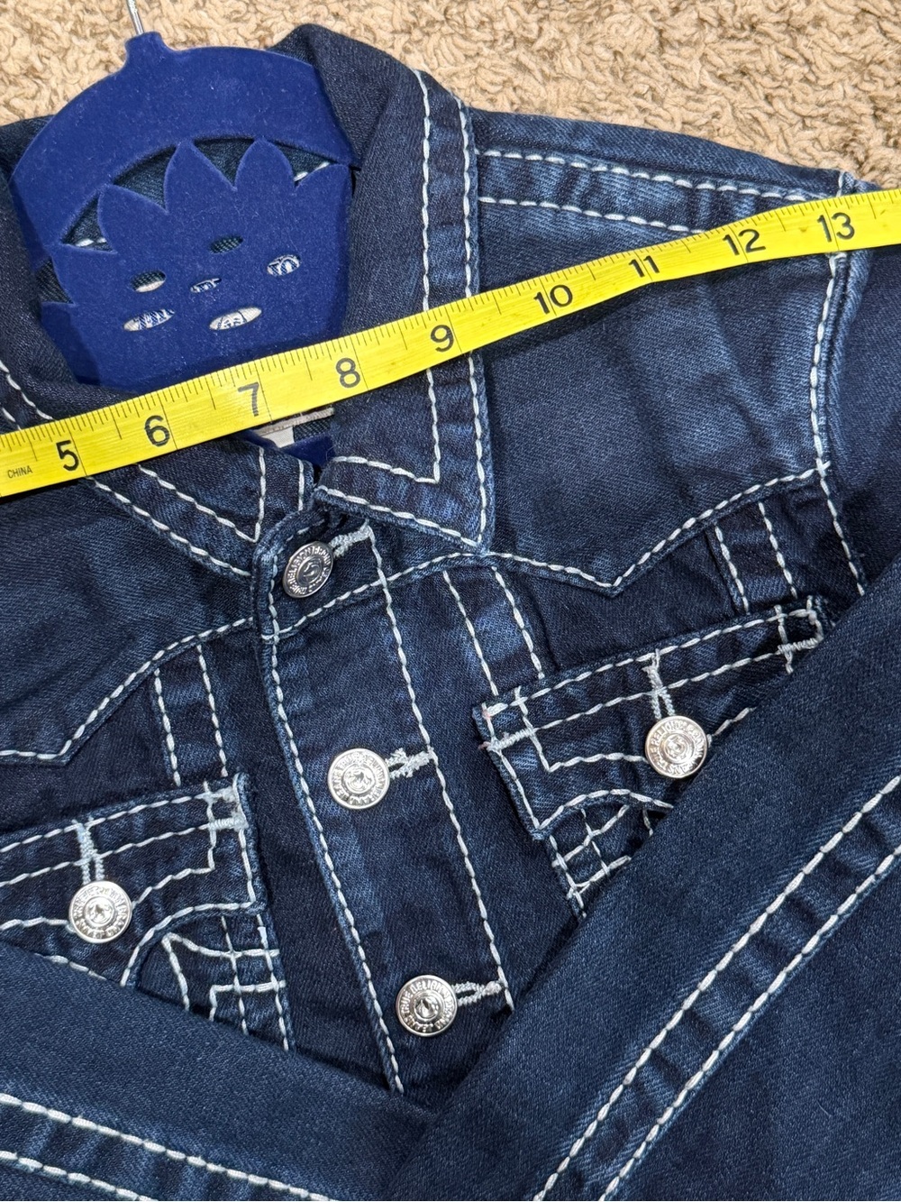 True Religion Kids Big T Denim Jacket Size 6 - Picture 4 of 12